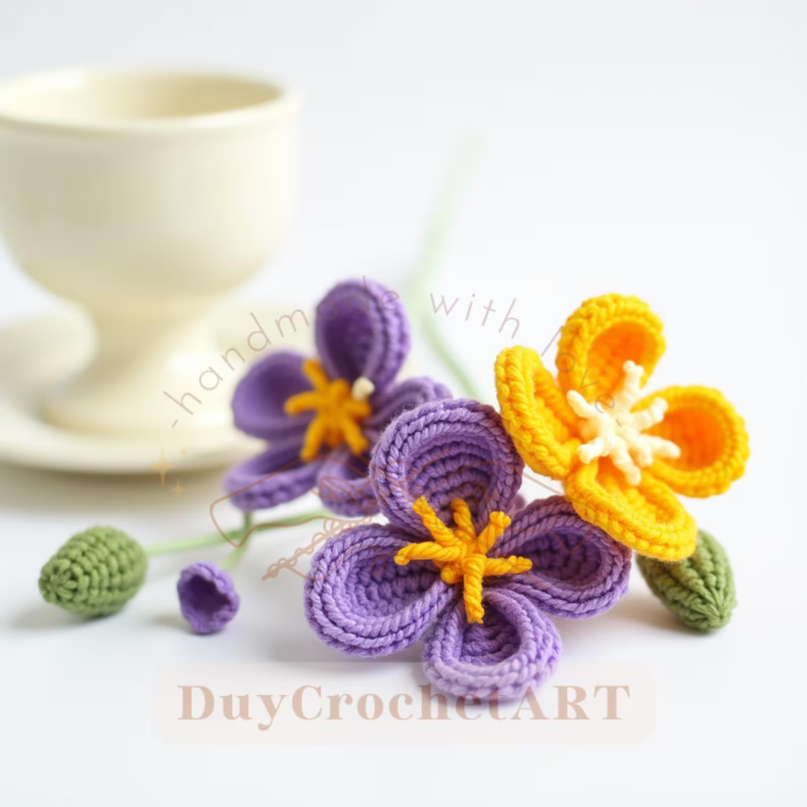 50-in-1 Crochet Flower Amigurumi Pattern Bundle.