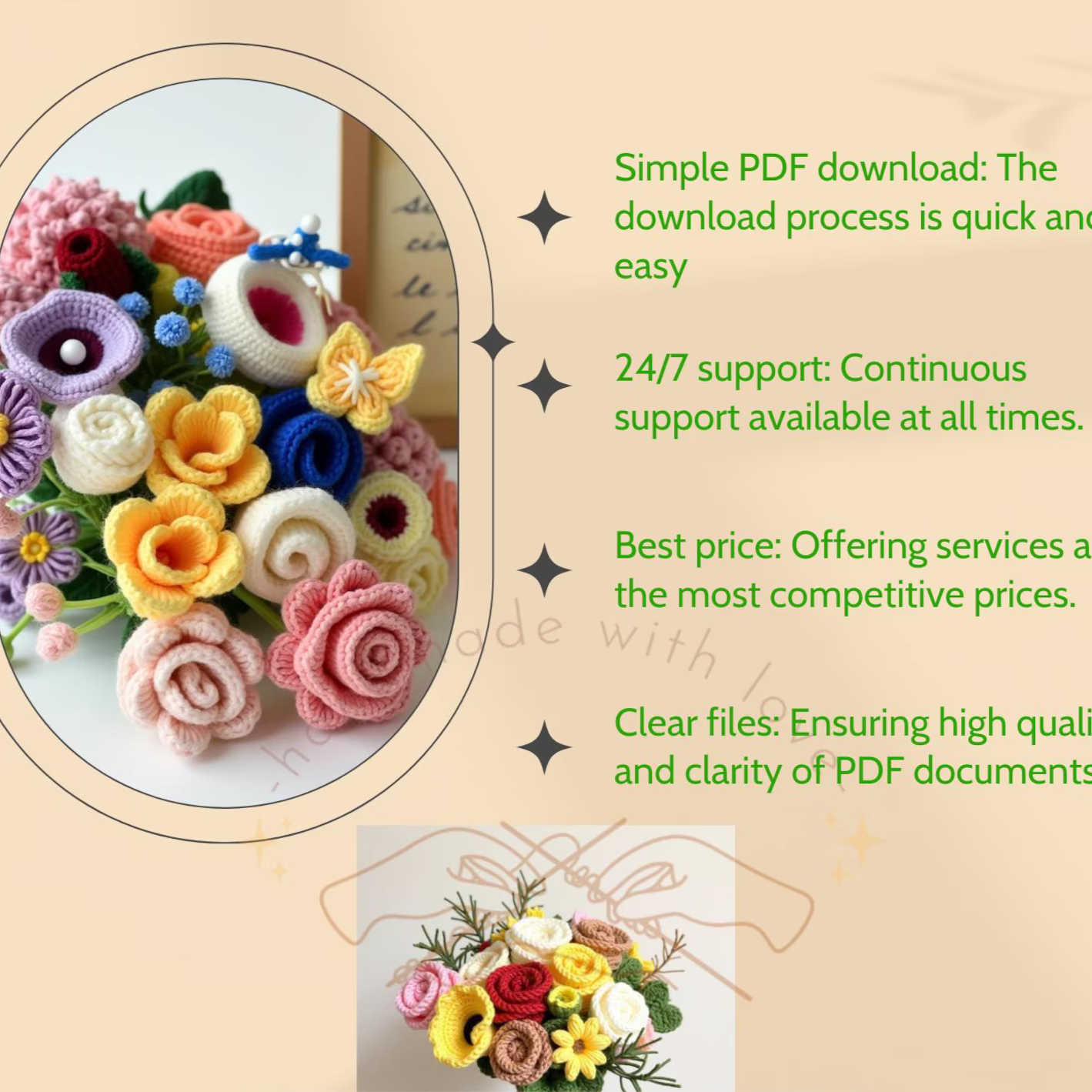 50-in-1 Crochet Flower Amigurumi PDF Pattern