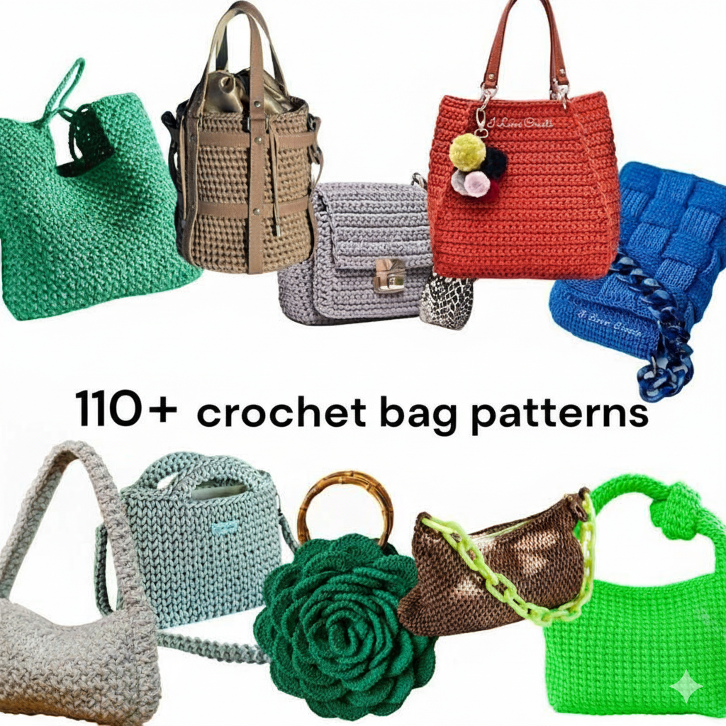 🧶 110+ Crochet Bag PDF Patterns. - AtelierDigits